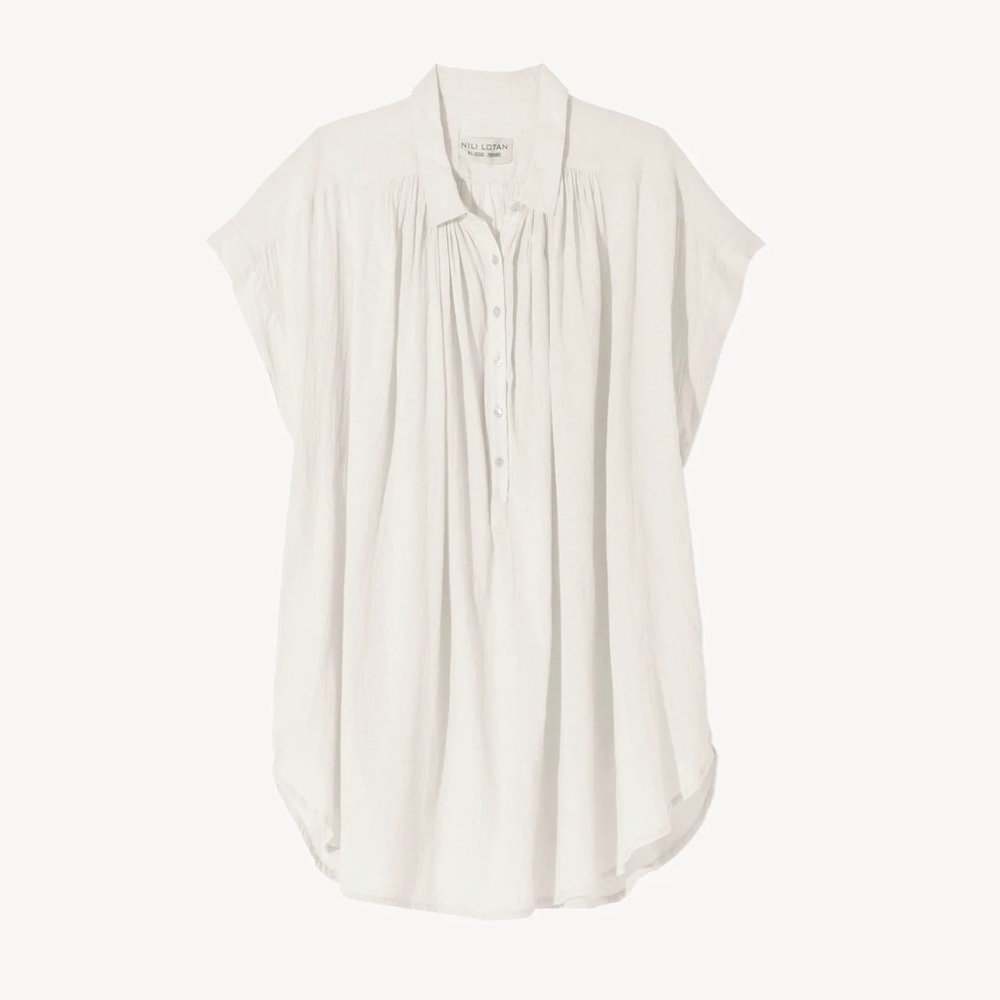 Nili Lotan Normandy Blouse in Ivory - Picture 5 of 7